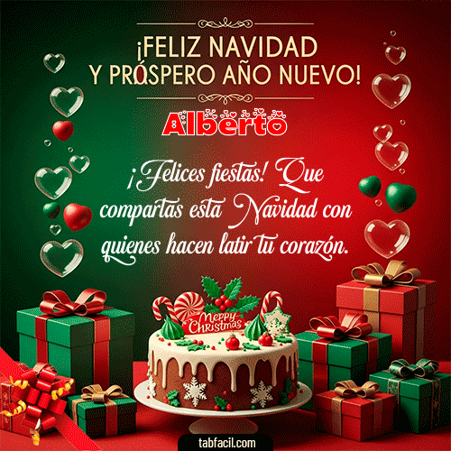 GIF Animado de Feliz Navidad para Alberto - Feliz Navidad y Próspero Año Nuevo