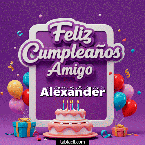 Ver GIF de 🥂 Feliz Cumpleaños Amigo GIF de Alexander - 🥂 Feliz Cumpleaños Amigo