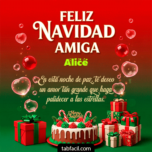GIF de Alice - Feliz Navidad Amiga