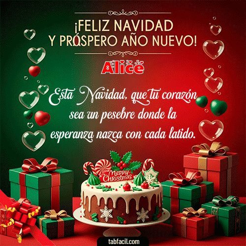GIF de Alice - Feliz Navidad y Próspero Año Nuevo