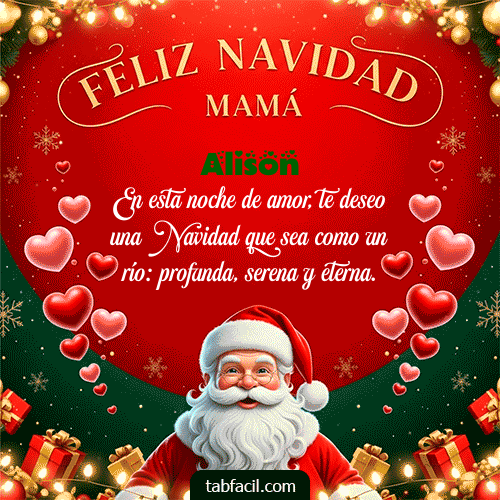 GIF Animado de Feliz Navidad para Alison - Feliz Navidad Mamá