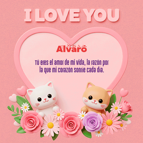 GIF Animado de Feliz Dia Amor para Alvaro - Te Amo!!!