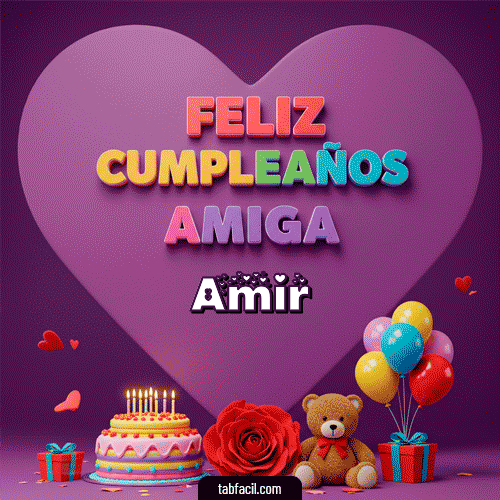 GIF Animado de Feliz Cumpleaños para Amir - 🎁 Feliz Cumpleaños Amiga