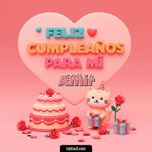 GIF Animado de Feliz Cumpleaños para Amir - 🕯️ Feliz Cumpleaños para mí
