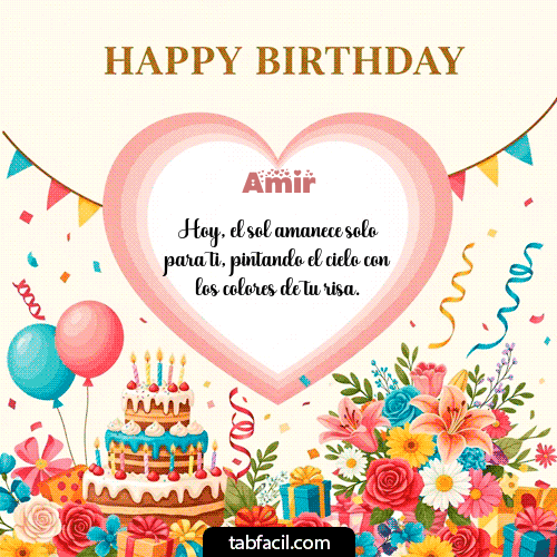 GIF Animado de Feliz Cumpleaños para Amir - Happy BirthDay Friend!