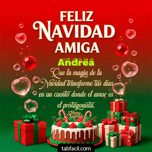 GIF de Andrea - Feliz Navidad Amiga