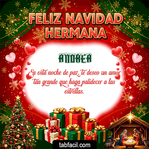 GIF de Andrea - Feliz Navidad Hermana