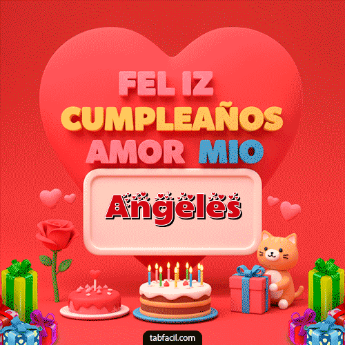 Feliz Cumpleaños Angeles GIF