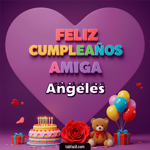 Feliz Cumpleaños Angeles GIF