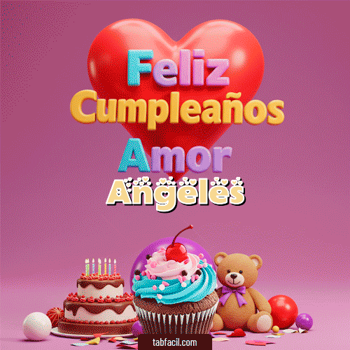 Feliz Cumpleaños Angeles GIF