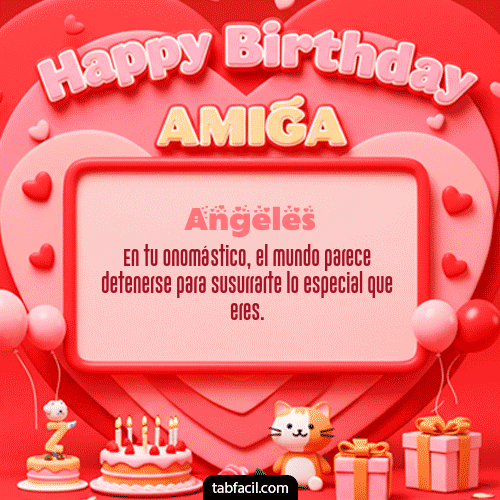 Feliz Cumpleaños Angeles GIF