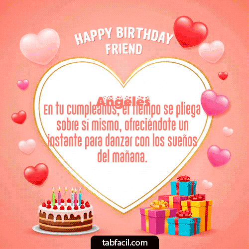 Feliz Cumpleaños Angeles GIF