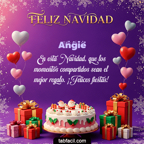 Feliz Navidad Angie GIF