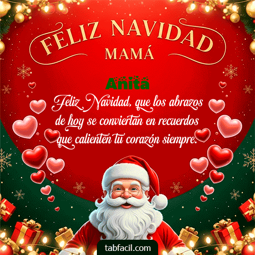 GIF Animado de Feliz Navidad para Anita - Feliz Navidad Mamá
