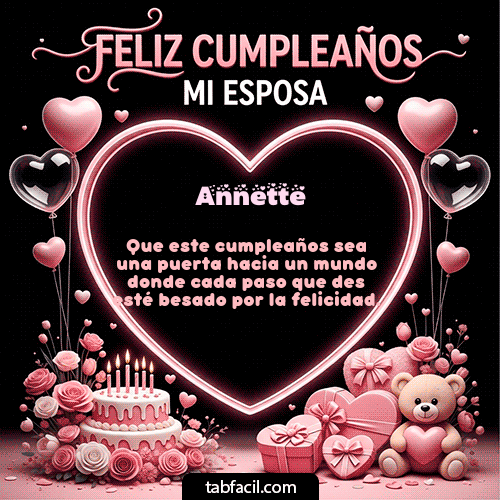 Feliz Cumpleaños Annette GIF