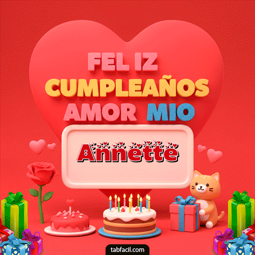 Feliz Cumpleaños Annette GIF