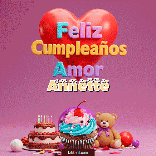 Feliz Cumpleaños Annette GIF