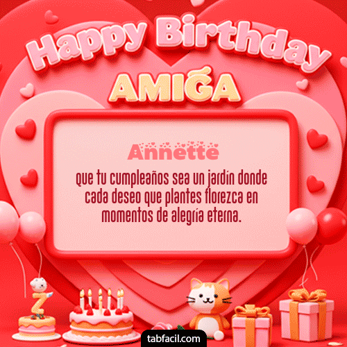 Feliz Cumpleaños Annette GIF