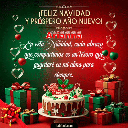 GIF de Arianna - Feliz Navidad y Próspero Año Nuevo