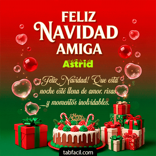 GIF Animado de Feliz Navidad para Astrid - Feliz Navidad Amiga