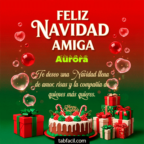 GIF Animado de Feliz Navidad para Aurora - Feliz Navidad Amiga
