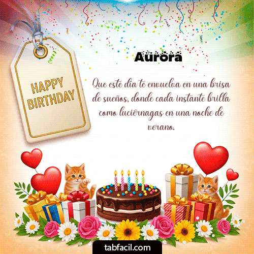GIF de Aurora - Happy BirthDay