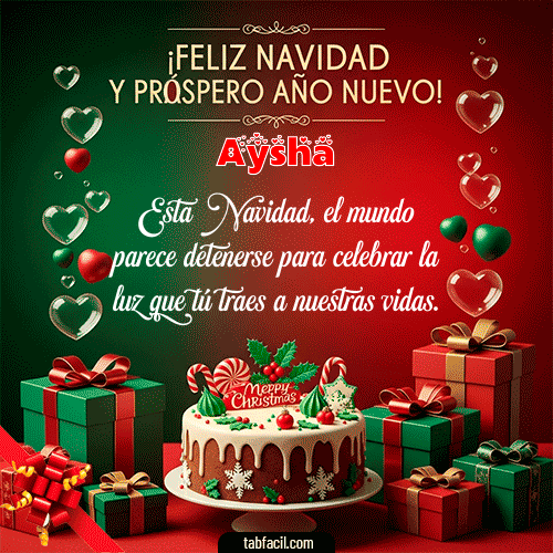 GIF de Aysha - Feliz Navidad y Próspero Año Nuevo