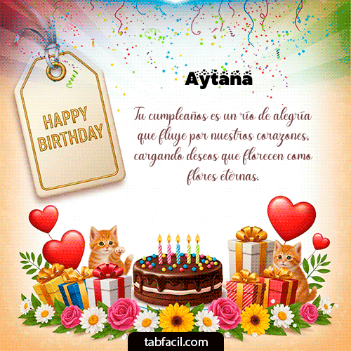 GIF Animado de Feliz Cumpleaños para Aytana - Happy BirthDay