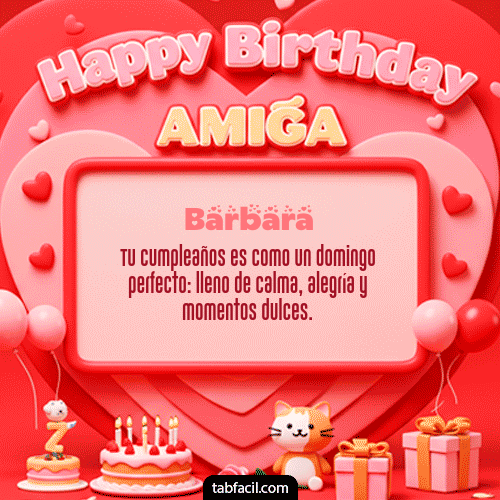 GIF de Barbara - 🍰 Happy BirthDay Amiga