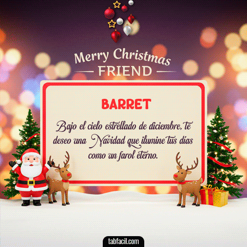 GIF de Barret - Merry Christmas Friend
