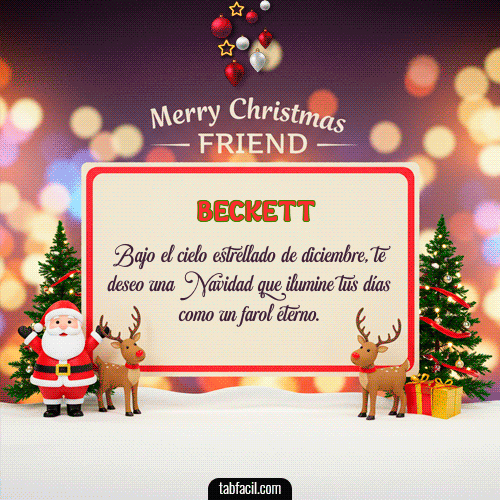 GIF de Beckett - Merry Christmas Friend