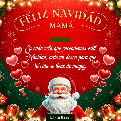 GIF de Bella - Feliz Navidad Mamá