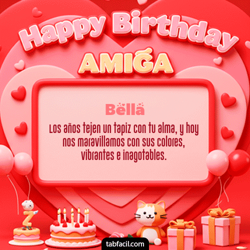 GIF de Bella - 🍰 Happy BirthDay Amiga