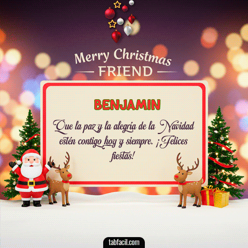 GIF de Benjamin - Merry Christmas Friend