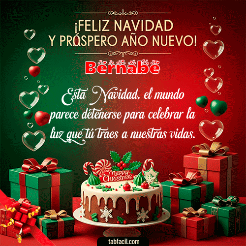 GIF de Bernabé - Feliz Navidad y Próspero Año Nuevo