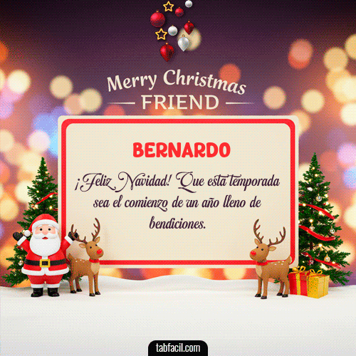 GIF de Bernardo - Merry Christmas Friend