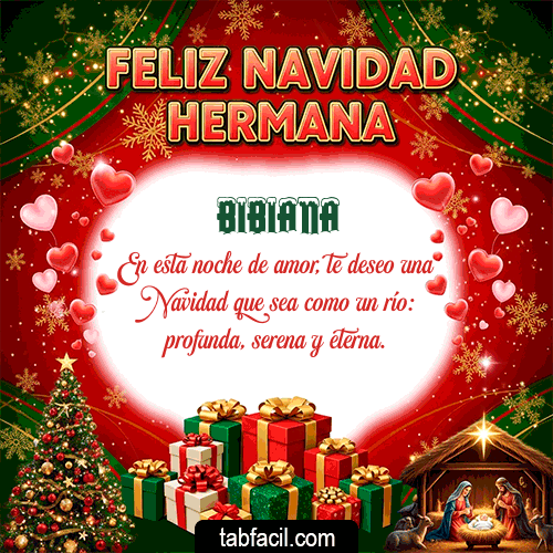GIF de Bibiana - Feliz Navidad Hermana
