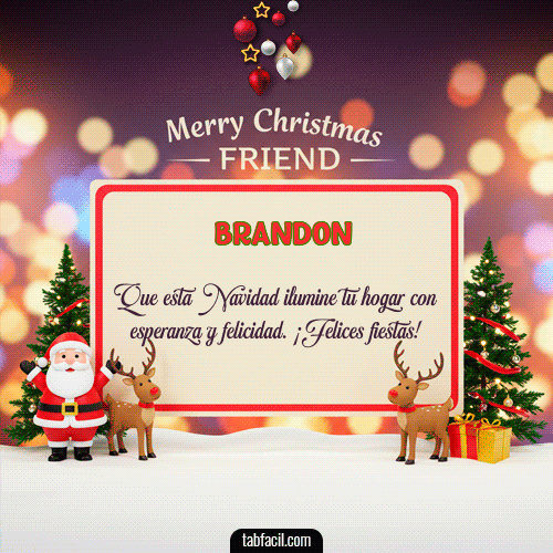 GIF de Brandon - Merry Christmas Friend