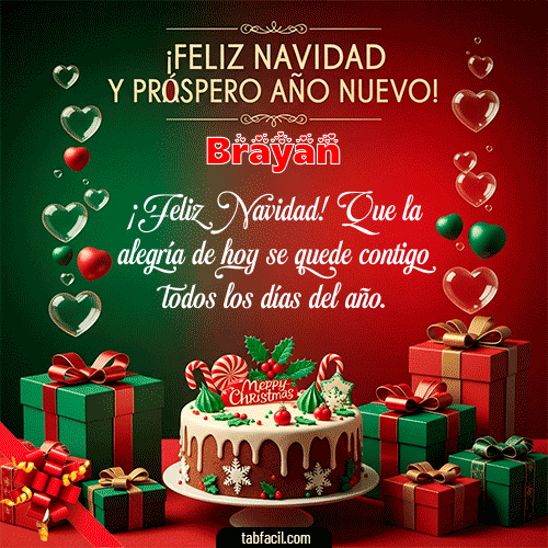 GIF de Brayan - Feliz Navidad y Próspero Año Nuevo