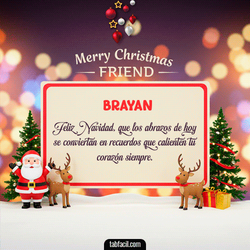 GIF de Brayan - Merry Christmas Friend