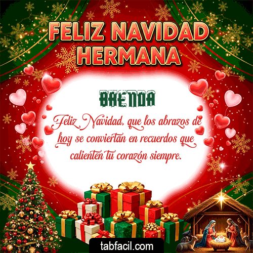GIF de Brenda - Feliz Navidad Hermana