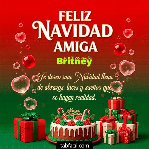GIF de Britney - Feliz Navidad Amiga