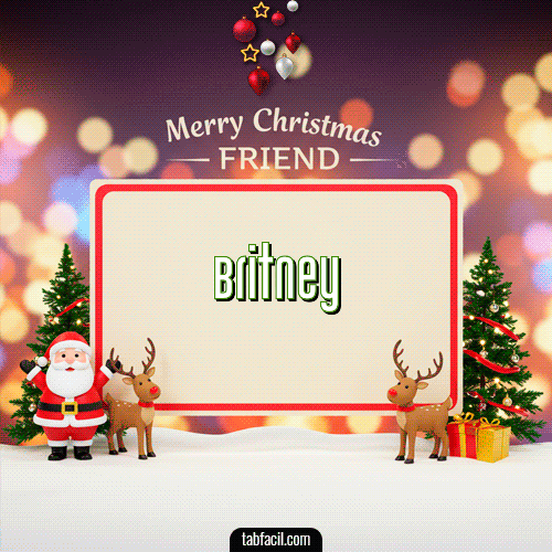 GIF de Britney - Merry Christmas Friend