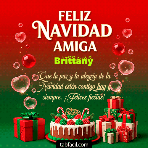 GIF de Brittany - Feliz Navidad Amiga
