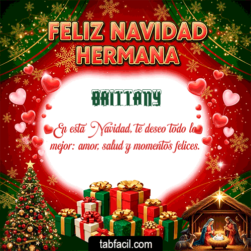 GIF de Brittany - Feliz Navidad Hermana