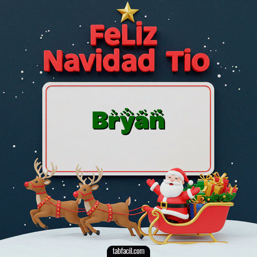 GIF de Bryan - Feliz Navidad Tío