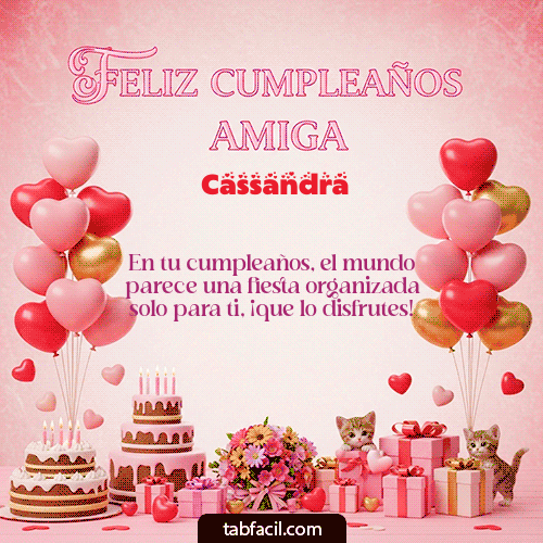 GIF de Cassandra - Feliz Cumpleaños Amiga
