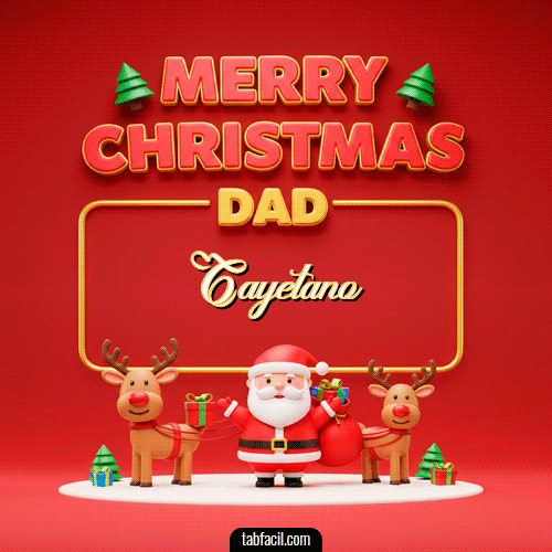 GIF Animado de Feliz Navidad para Cayetano - Merry Christmas DAD