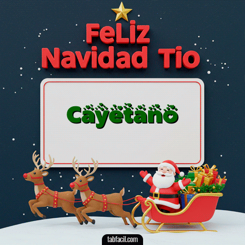GIF Animado de Feliz Navidad para Cayetano - Feliz Navidad Tío