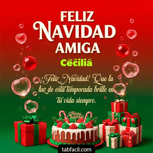 GIF de Cecilia - Feliz Navidad Amiga